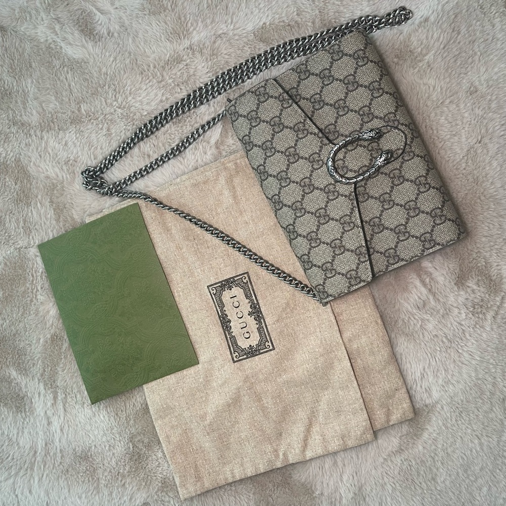 Gucci wallet on chain - GUCCI DIONYSUS GG SUPREME CHAIN WALLET - excellent con’d